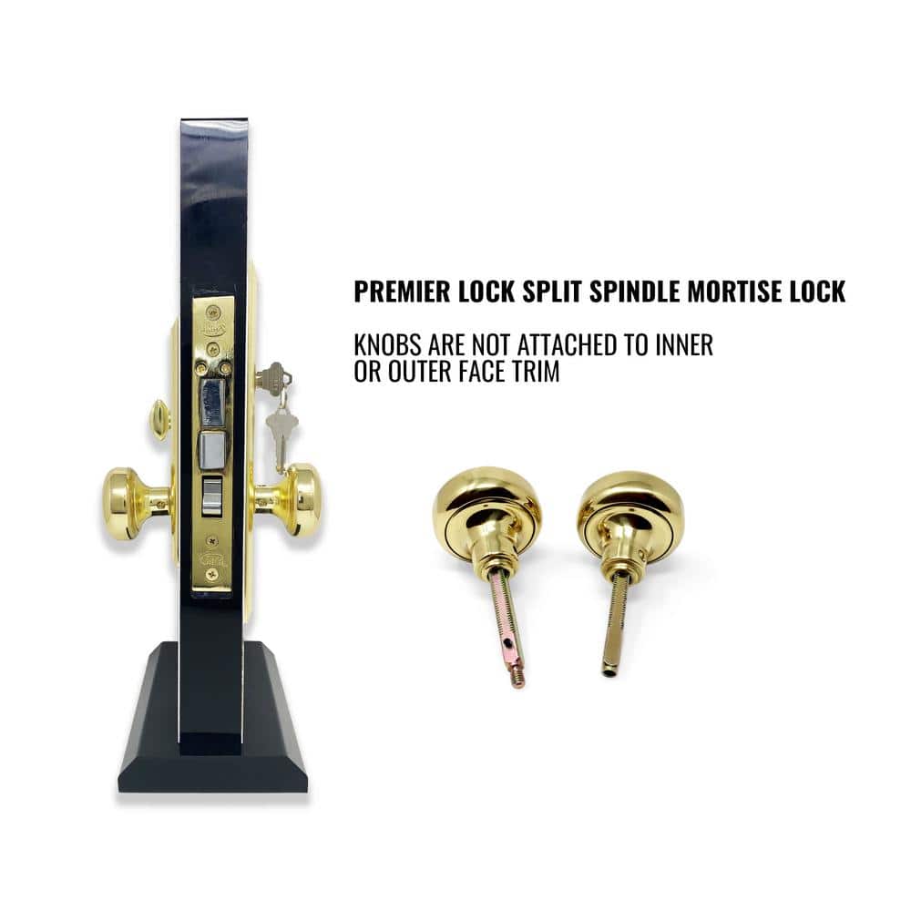 Brass Right-Handed Mortise Entry Door Knob Set