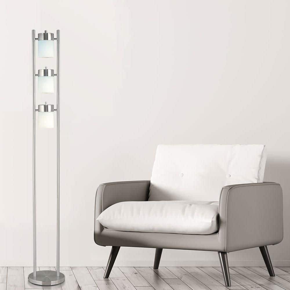65 in. White Standard 3-Light Adjustable Floor Lamp, Reading Tall Standing Lamp for Living Room, Bedroom, or Study Room price history on PriceWatchPro