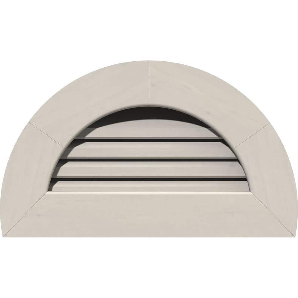 37 in. x 21 in. Half Round Primed Smooth Pine Wood Paintable Gable Louver Vent price history on PriceWatchPro