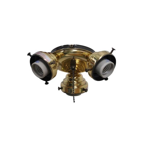Air Cool Sinclair 44 in. Flemish Brass Ceiling Fan Replacement Light Kit