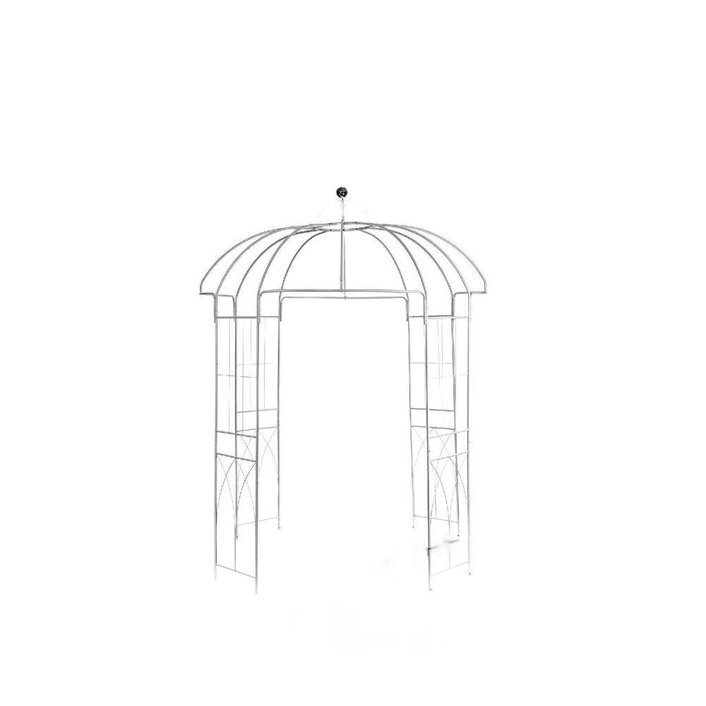 PALEO 106 in. x 81 in. Metal Pergola Pavilion Gazebo Enduring Iron Trellis Arbor price history on PriceWatchPro