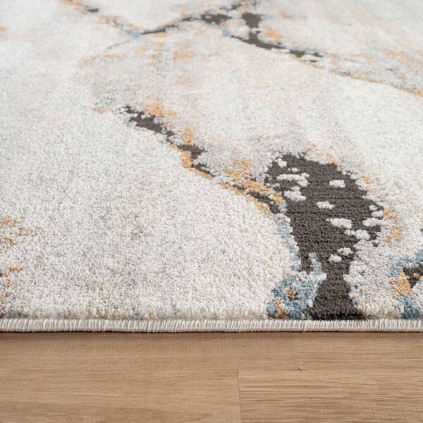 6 ft. 6 in. x 9 ft. Gray Horizon Modern Area Rug