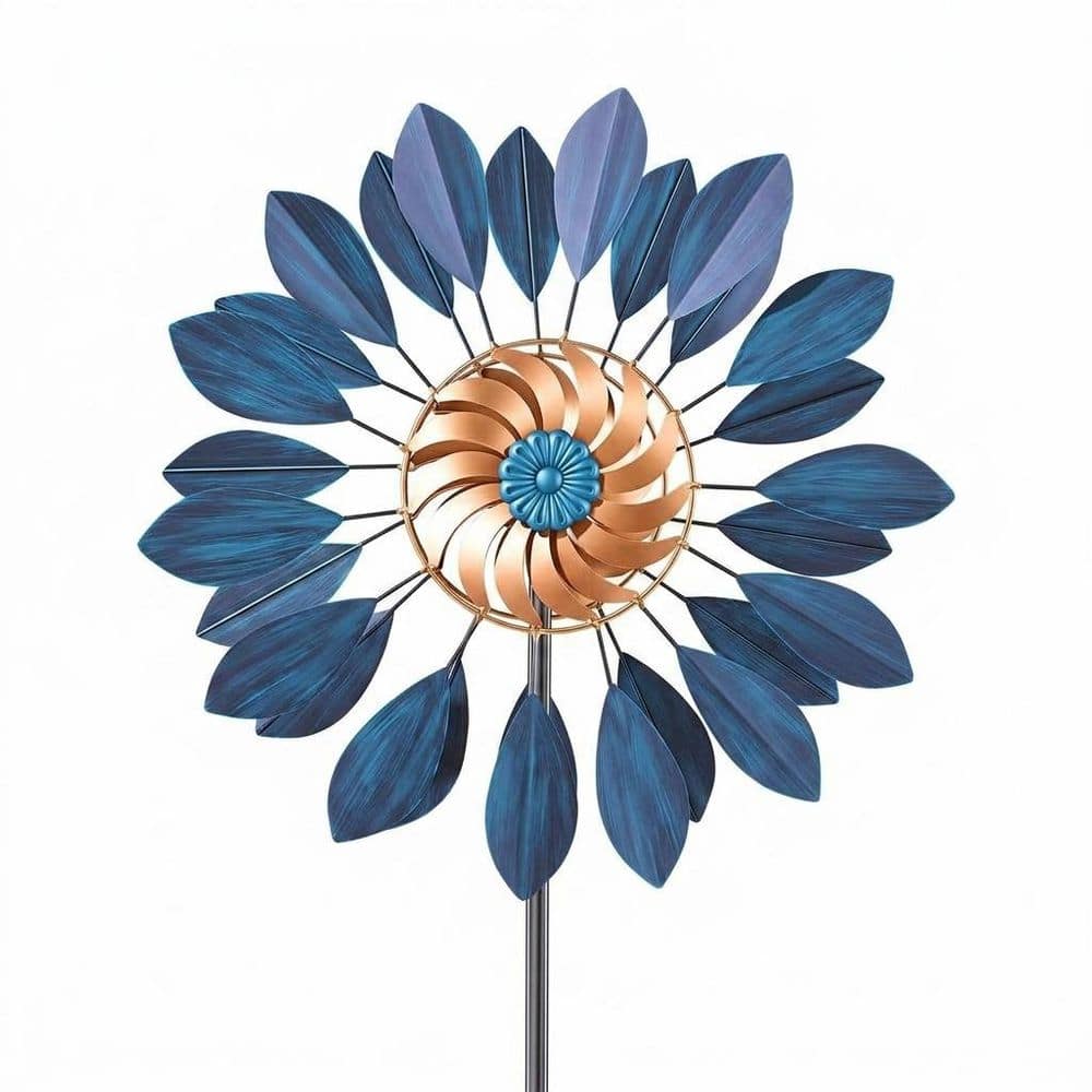 84 in. H Bronze Metal Solar Powered Wind Spinner Outdoor Kinetic Wind Sculpture for Garden Lawn Patio Decor 1 Piece price history on PriceWatchPro