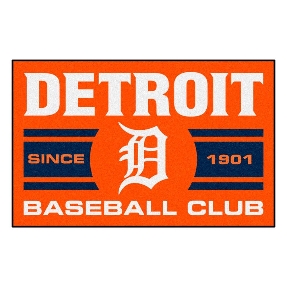 FANMATS MLB Detroit Tigers Orange 2 ft. x 2 ft. Round Area Rug