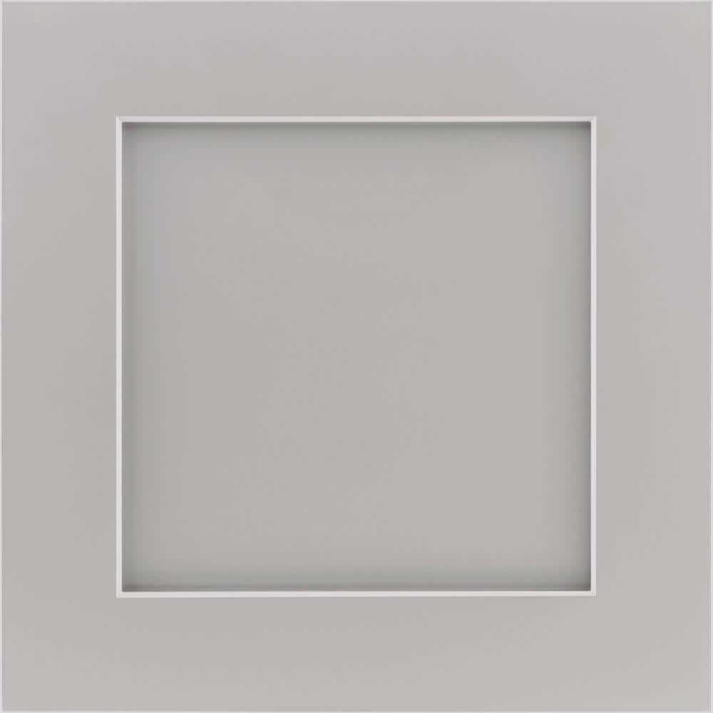 American Woodmark Reading 14 9/16 x 14 1/2 in. Cabinet Door Sample in Slate, Grey 97343