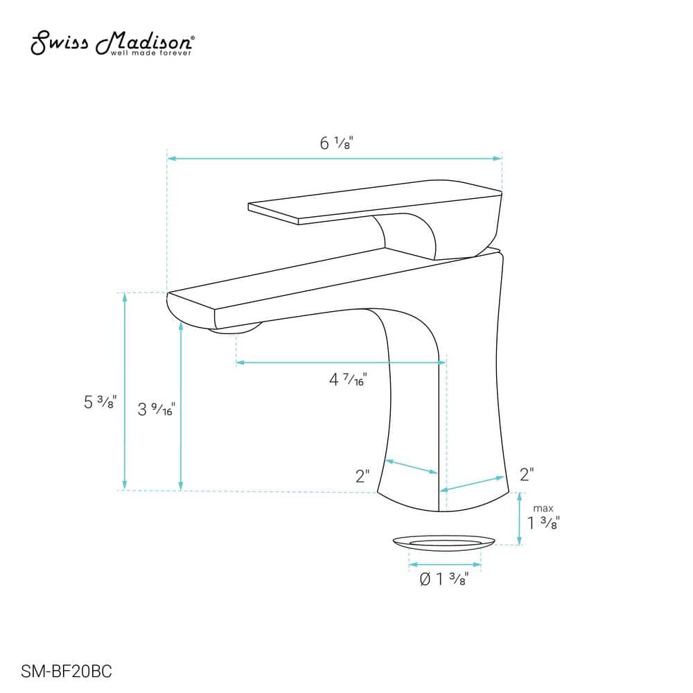 Monaco Chrome Single-Handle Bathroom Faucet