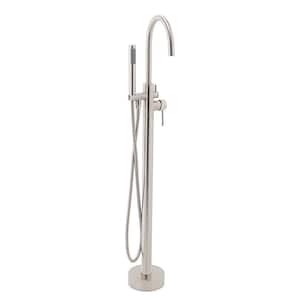 New Chrome Claw foot Bath Tub Faucet With Hand Shower Deck Mounted ftf771 