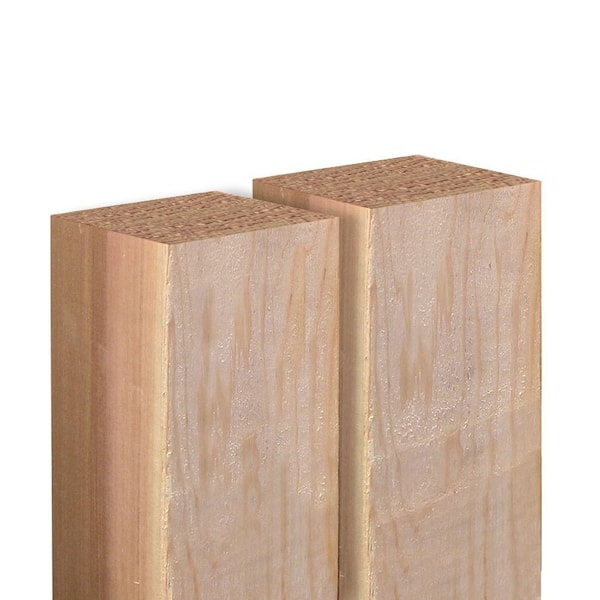 4 in. x 4 in. x 8 ft. Western Red Cedar Fence Post (2-Pack)