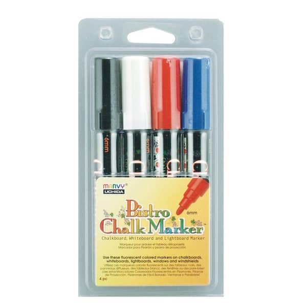 Marvy Uchida Primary Colors Bistro Chalk Marker Set C (4-Piece)