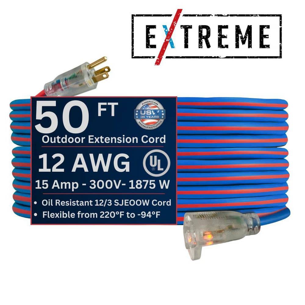 US Wire and Cable Extreme 50 ft. All Weather Extension Cord