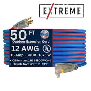 Extreme 50 ft. 12/3 All Weather Extension Cord with Lighted Plug