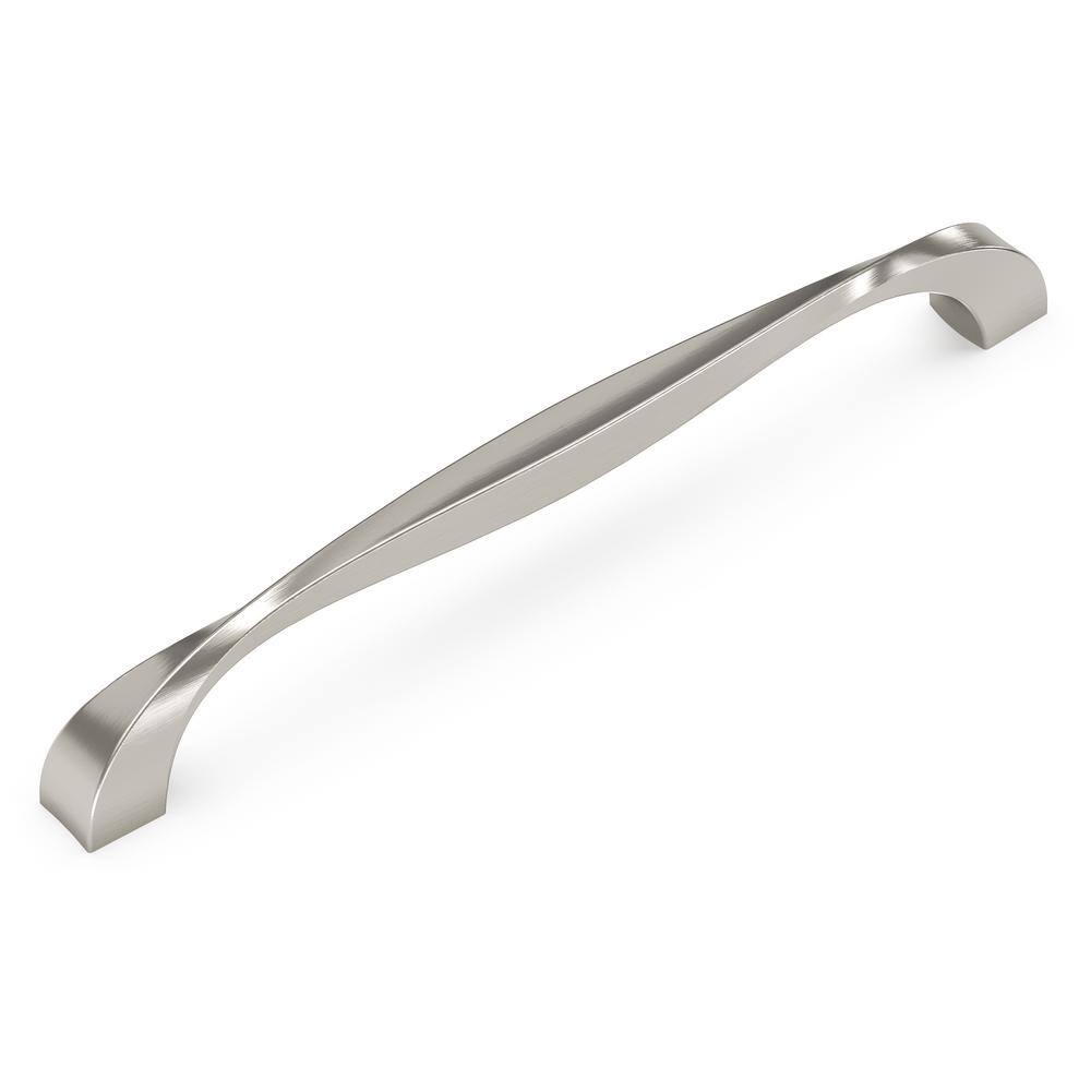 Satin Nickel 8 1/4" Modern Bar Cabinet Pulls with Mounting Hardware