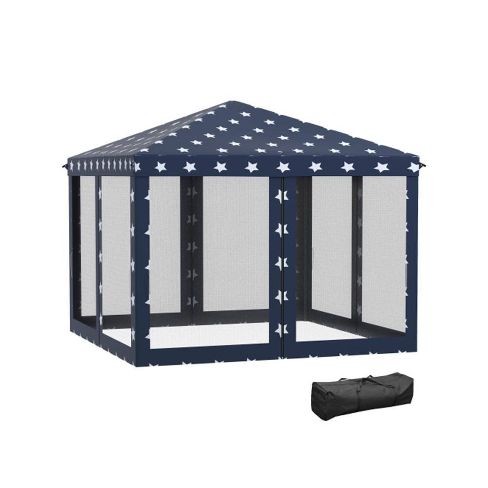 10 ft. x 10 ft. Outdoor Steel Event/Party Pop Up Tent Canopy with Netting and Carry Bag, American Flag price history on PriceWatchPro