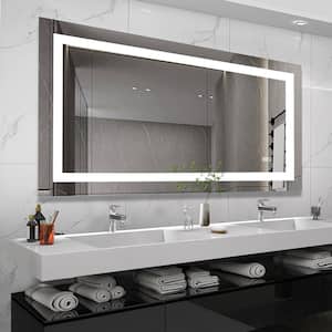 72 in. 1 Light Transparent LED Vanity Light Anti-Fog & Dimming Bathroom Mirror with light