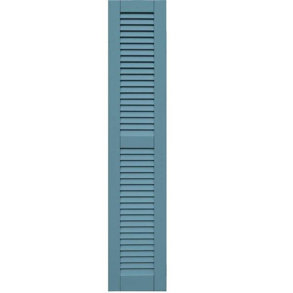 Winworks Wood Composite 12 in. x 60 in. Louvered Shutters Pair #645 Harbor