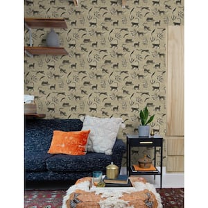 Prance Linen Leopard Vinyl Peel and Stick Wallpaper Roll (Covers 30.75 sq. ft.)