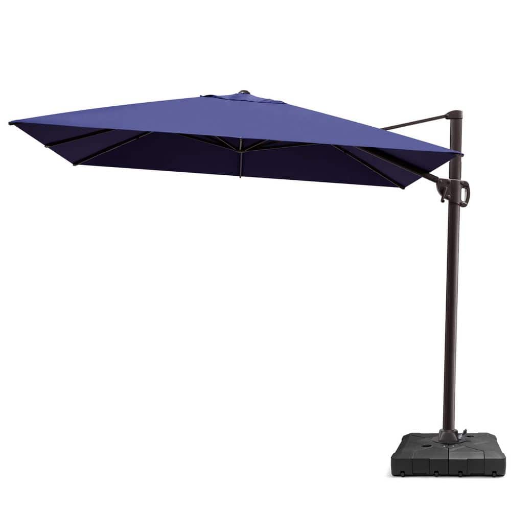 11.5 ft. x 9 ft. Rectangular Cantilever Offset 360° Rotation Patio Umbrella in Navy Blue with 260 lbs. Base Stand price history on PriceWatchPro
