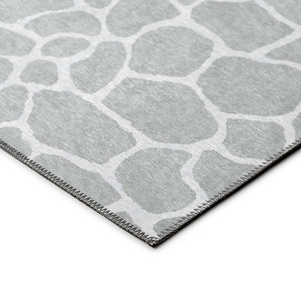Safari Grey 5 ft. x 7 ft. 6 in. Indoor/Outdoor Washable Indoor/Outdoor Washable Rug