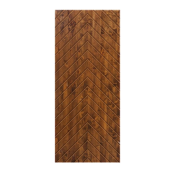 CALHOME 42 in. x 80 in. Hollow Core Walnut Stained Pine Wood Interior Door Slab