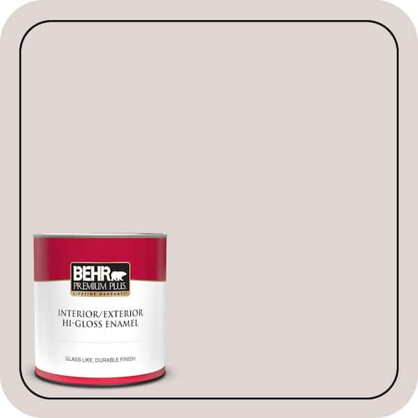 BEHR PREMIUM PLUS 1 qt. #MQ3-02 Kyoto Pearl Hi-Gloss Enamel Interior/Exterior Paint & Primer