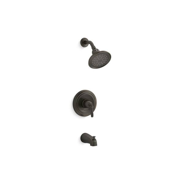 KOHLER Devonshire Rite-Temp Dusch- & Badewannenthermostat Mit Hebelgriff, Auslauf & 2,5 GPM Duschkopf