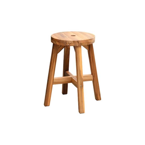 Tileon Round Wooden Stool WYHDRA327 - The Home Depot