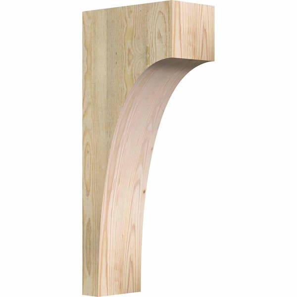 Ekena Millwork 6 in. x 12 in. x 28 in. Douglas Fir Huntington Rough Sawn Corbel