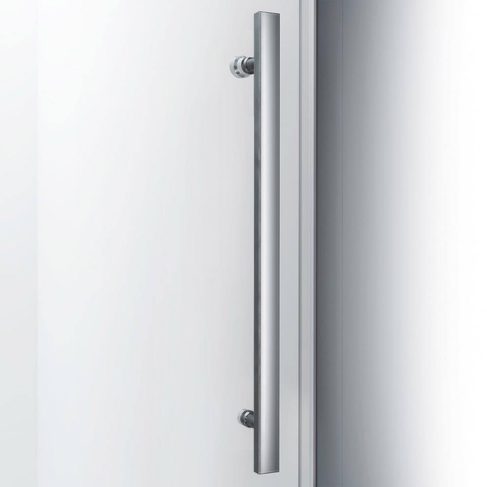 Enigma Sky Frameless Sliding Shower Door with Polished Stainless Steel