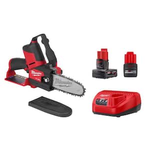 M12 FUEL 12V Lithium-Ion Brushless Battery 6 in. HATCHET Pruning Saw Kit with 4.0 Ah, 2.5 Ah Battery and Charger
