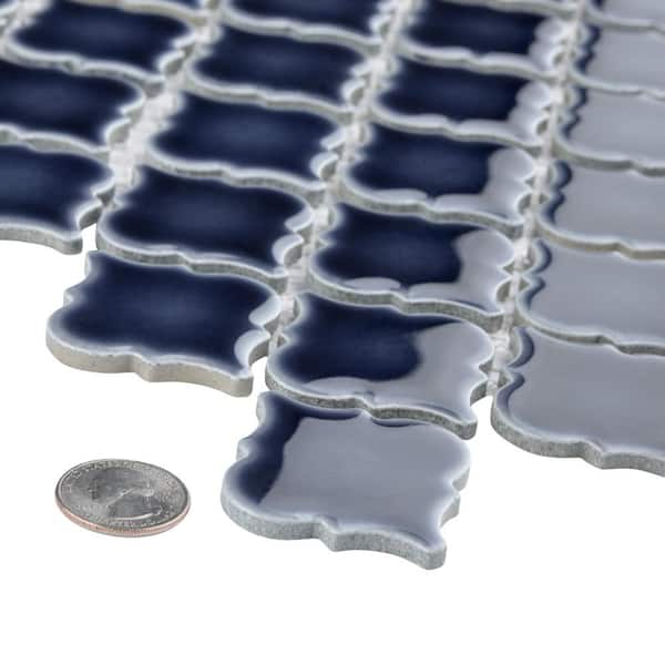 Hudson Tangier Noir 12 in. x 12 in. Porcelain Floor and Wall Mosaic Tile (11.0 sq. ft./Case)