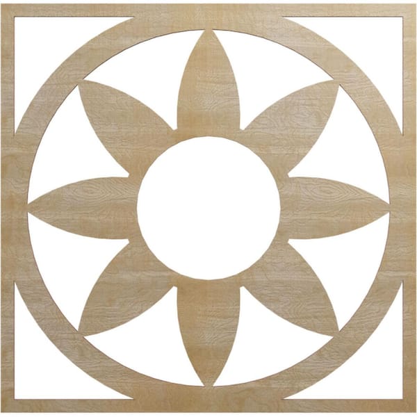 Ekena Millwork 0.375 in. D x 26 in. W x 26 in. H Wood (Birch) Medallion Moulding