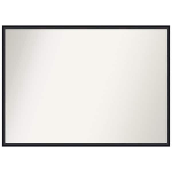 Amanti Art Lucie Black 39 in. W x 28 in. H Rectangle Non-Beveled Wood Framed Wall Mirror in Black