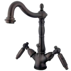 Victorian Single Hole 2-Handle Bathroom Faucet in Oil Rubbed Bronze