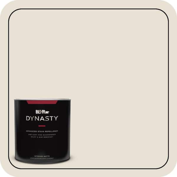 BEHR DYNASTY 1 qt. #MQ3-13 Crisp Linen One-Coat Hide Matte Interior Stain-Blocking Paint & Primer