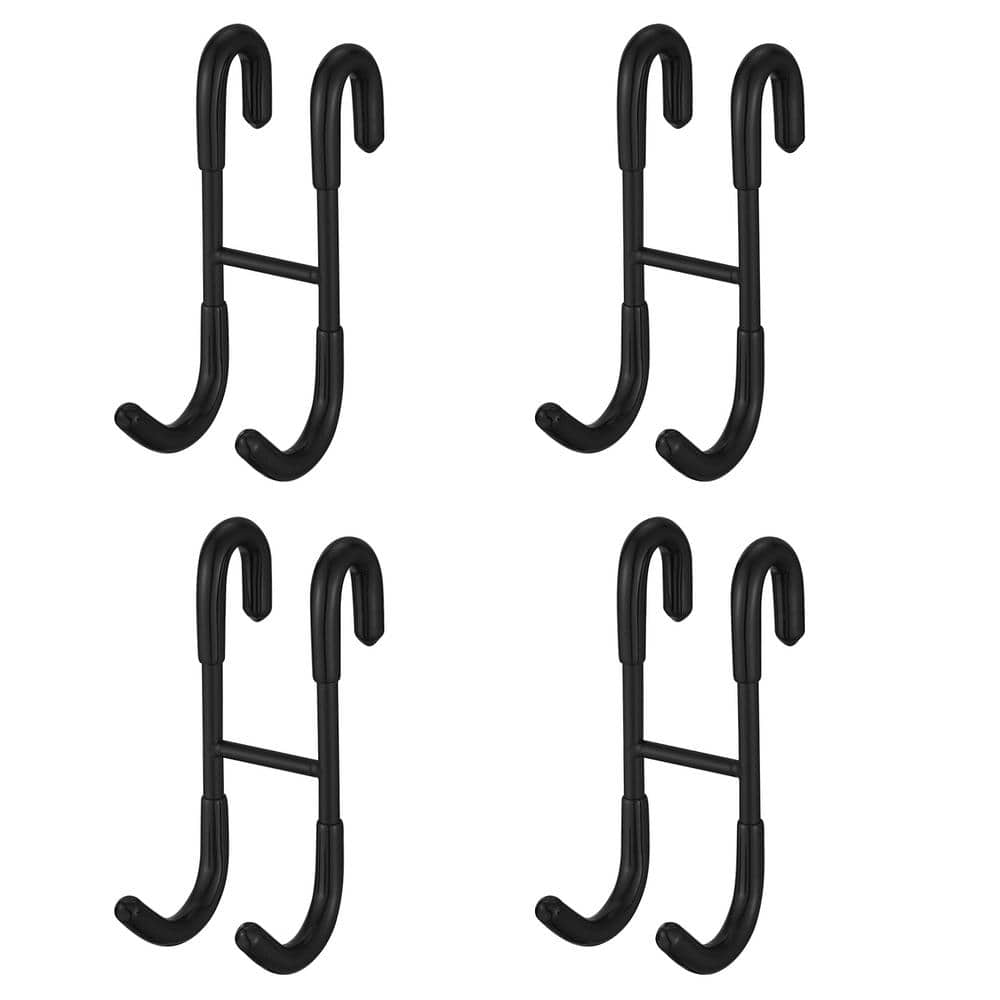 Frameless J-Hook Robe/Towel Hook Bathroom Towel Shower Glass Door Hook Stainless Steel Robe Hook in Matte Black 4-Pack price history on PriceWatchPro
