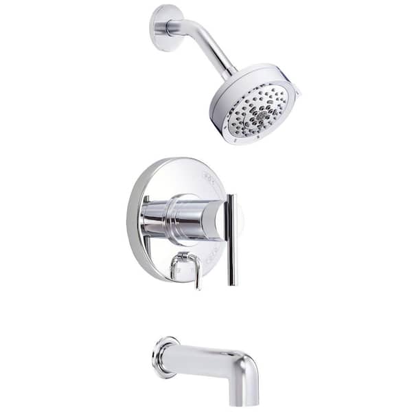 Danze Parma 1-Handle Pressure Balance Tub and Shower Faucet Trim Kit in Chrome (Valve Not Included)
