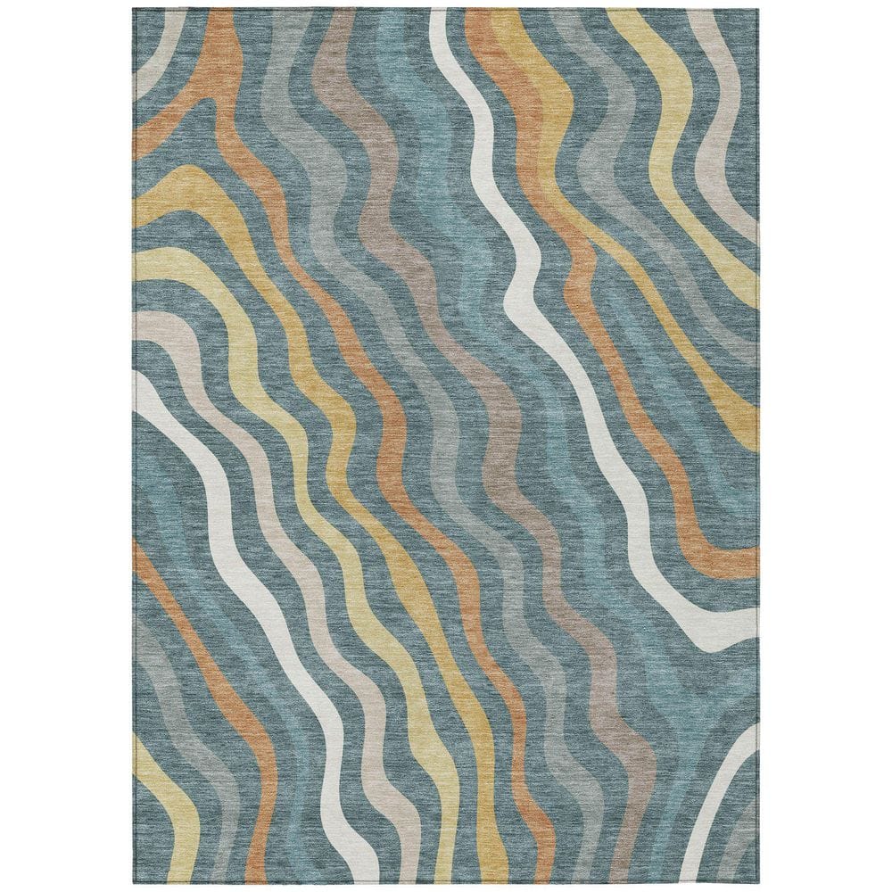Chantille Machine Washable Indoor/Outdoor Abstract ACN2570 Teal 10 ft. x 14 ft. Area Rug price history on PriceWatchPro
