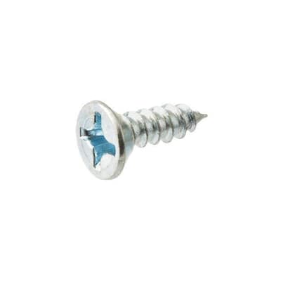 45-Pack The Hillman Group The Hillman Group 1175 Brass Chrome Plated Flat Head Slotted Wood Screw 6 x 3/4 In 