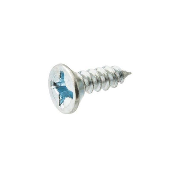 #8 x 3/4 in. Zinc Plated Phillips Flat Head Wood Screw (12-Pack)