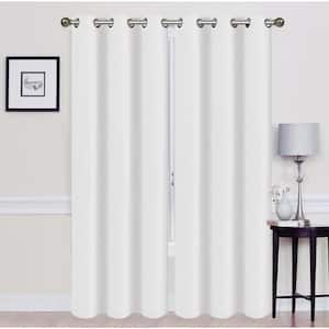 Madonna Solid Blackout Thermal Grommet Curtain Panels (Set of 2)