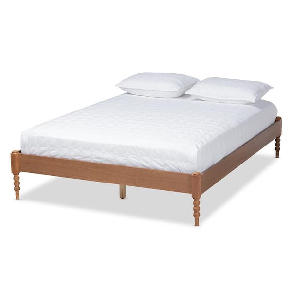 Baxton Studio Cielle Ash Walnut King Platform Bed