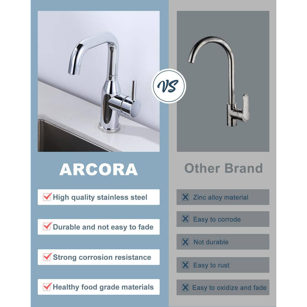 Polished Chrome Single Handle Deck Mounted Bar Faucet
