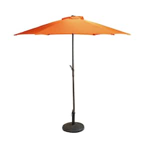 7.5 ft. Outdoor Market Patio Umbrella with Hand Crank in Orange