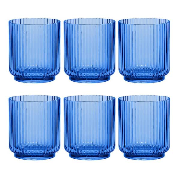 Mesa 15 oz. Dishwasher Safe Blue Acrylic Drinking Glass