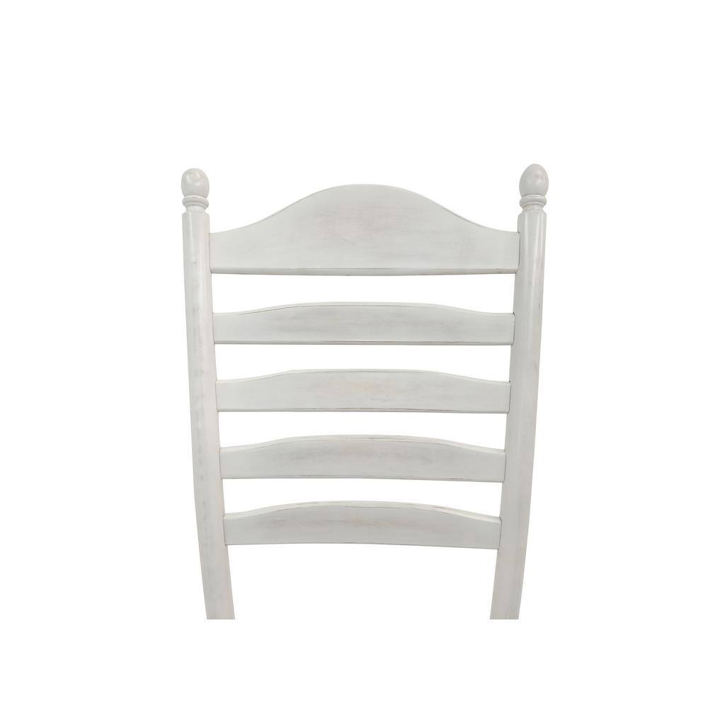 Whitman Whitewash Solid Wood Ladderback Side Chair