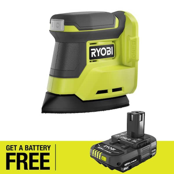 ONE+ 18V Cordless Corner Cat Finish Sander with FREE ONE+ 18V 2.0 Ah Lithium-Ion Battery