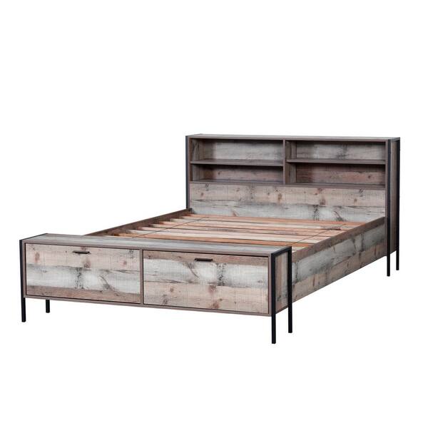 Os Home And Office Furniture Rustic, Barnwood Headboard Queen