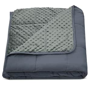 1-Piece Gray Inner/Gray Outer Weighted Blanket Grey, 48 in. x 72 in. 15 lbs. Weighted Blanket