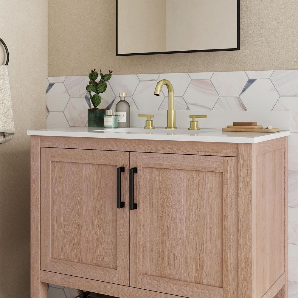 Brushed Gold 8-Inch Widespread 2-Handle Bathroom Faucet