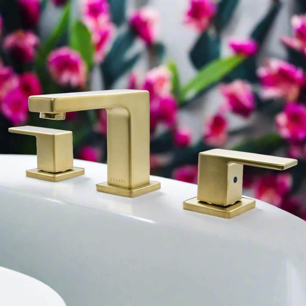 Capri Premium Champagne Gold 8" Widespread Two-Handle Bathroom Faucet